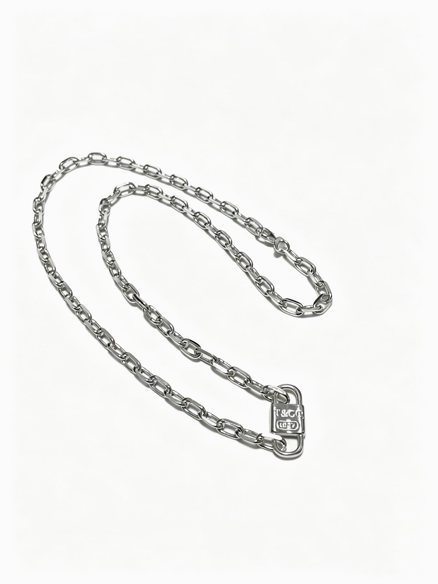 Tiffany & Co. Sterling Silver Padlock Necklace